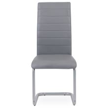 Jídelní židle DCL-102 GREY koženka šedá, kov šedý lak, vyřazeno