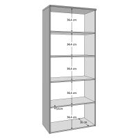 Skříň ADAPO ADP01, š.75 cm, antracit (2)