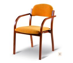 Stohovatelná židle TWIST typ B pro veřejné prostory a pečovatelství, český výrobek
