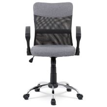 Dětská kancelářská židle KA-V202 GREY látka šedá/síťovina černá