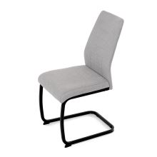 Jídelní židle DCL-438 LAN2 látka světle šedá, kov černý matný lak