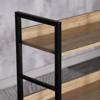 Regál GD-314 OAK MDF dekor dub, kov černý lak (5)