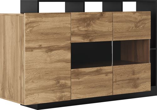 Komoda SMARA 3D, dub apaláčský a antracit
