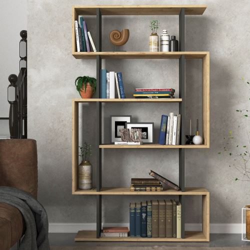 Regál VELES 92 cm, lamino dezén sapphire a antracit