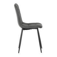 Jídelní židle CT-281 GREY2 látka šedá, kov černý mat (10)