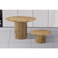 Konferenční stolek MAHIR TYP 2, průměr 80 cm, dýhovaná MDF dub (12)