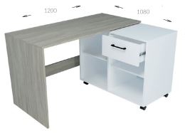 Pracovní stůl STAN dub sonoma/bílá