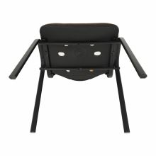 Konferenční židle ISO NEW látka C24 hnědá, kov a plast černý