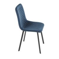 Jídelní židle DCL-973 BLUE4 sametová látka modrá, kov černý lak mat (23)
