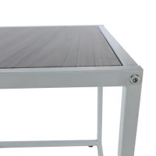 Příruční stolek JAKIM TYP 2 new, 40x40 cm, MDF fólie imitace dub, kov bílý lak