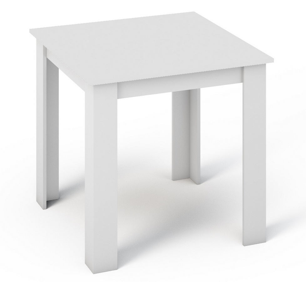 Jídelní stůl MANGA 80x80 cm, matná bílá