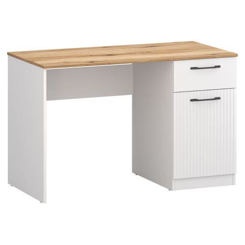 PC stůl, bílá/dub evoke, VELIS 1D1S/120