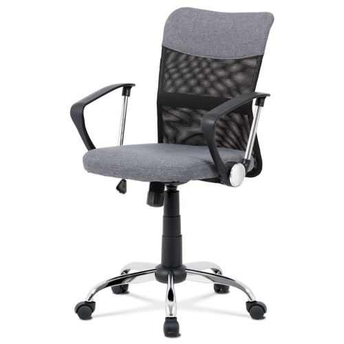 Dětská kancelářská židle KA-V202 GREY látka šedá, síťovina černá