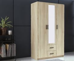 Šatní skříň SIMPLE 120 3D2Dr dub sonoma Šatní skříň SIMPLE 120 3D2Dr dub sonoma