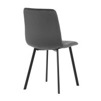 Jídelní židle DCL-973 GREY4 sametová látka šedá, kov černý lak mat (9)