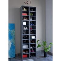 Vysoký univerzální regál IGNO botník, šířka 54 cm, grafit (1)