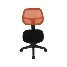 Dětská otočná židle, oranžová / černá, MESH
