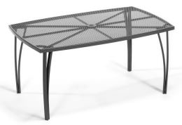 Zahradní kovový stůl ANTVERPY 150x90 cm, kov antracit
