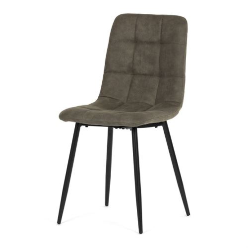 Jídelní židle CT-281 GRN3 látka cowboy zelená, kov černý matný lak