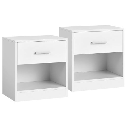 Sada 2 ks nočních stolků ANT-E1081 WT MDF matná bílá