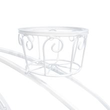Retro květináč ve tvaru kola PAVAR kov bílý lak