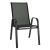 Zahradní stohovatelná židle ALDERA ocel černá, textilie tmavě šedá
