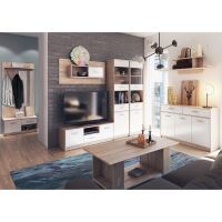 Regál 2D1S, bílá/dub sonoma, TEYO (3)