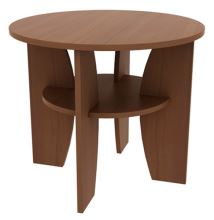 Kulatý konferenční stolek K146 H - MARIÁN, průměr 65 cm, hnědý, český výrobek