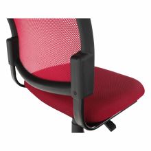 Dětská otočná židle RAMIZA síťovina tmavě červená, plast černý
