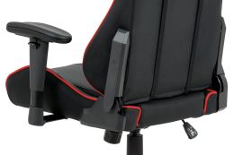 Kancelářská židle KA-F03 RED ekokůže červená a černá, VÝPRODEJ
