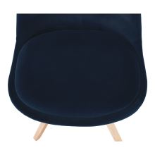 Jídelní židle SABRA sametová látka Velvet modrá, buk