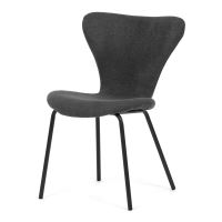 Jídelní židle CT-S8010 GREY2 látka šedá, kov čený matný lak
