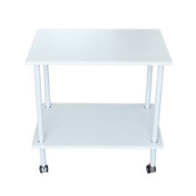 Příruční stolek LABON MDF a kov, bílý mat