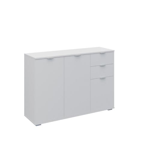 Komoda 3D2S BORJA 107 cm, matná bílá