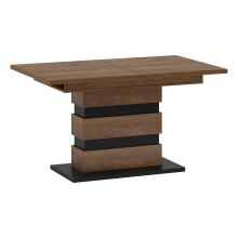 Rozkládací jídelní stůl 140-180x86 cm, dub bolzano / černá, DELIS S