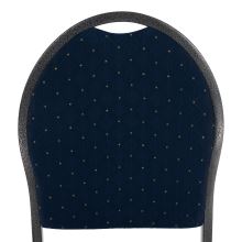 Židle JEFF 3 NEW stohovatelná, látka modrá, šedý kladívkový rám