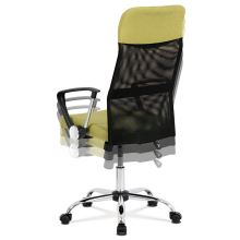 Kancelářská židle KA-E301 GRN, látka zelená, síťovina černá