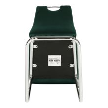 Jídelní židle ABIRA NEW sametová látka Velvet smaragdová, kov chrom