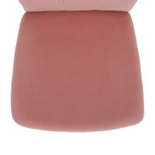 Jídelní židle OLIVA NEW sametová látka Velvet růžová, kov chrom
