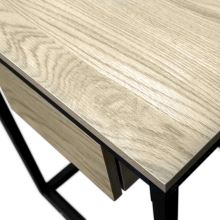 Příruční stolek NAVARO TYP 3, 45x45 cm, MDF lamino dub, kov černý lak mat