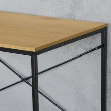 Pracovní stůl s regálem GD-520 OAK, MDF dekor dub, kov černý matný lak