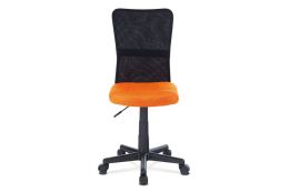 Dětská otočná židle KA-2325 ORA síťovina černá, síťovaná látka oranžová