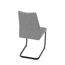 Jídelní židle DCL-438 GREY2 látka stříbrná, kov černý matný lak