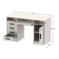 PC stůl B9 NEW 123,5 cm, kašmír (1)