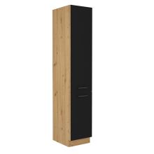 Potravinová skříňka, černý mat / dub artisan, Monro 40 DK-210 2F