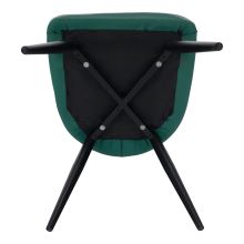 Jídelní židle KALINA ekokůže zelená, kov černý lak