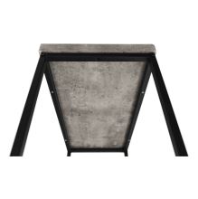Příruční stolek TENDER kov černý lak, MDF deska, fólie v dezénu beton