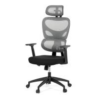 Kancelářská židle KA-K2080 GREY síťovina šedá, látka černá (2)