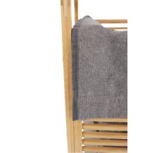 Koš na prádlo, přírodní bambus/šedá, POKO