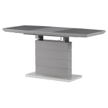 Jídelní stůl HT-424M GREY, 120+40x70 cm, keramická deska šedý mramor, MDF šedý matný lak